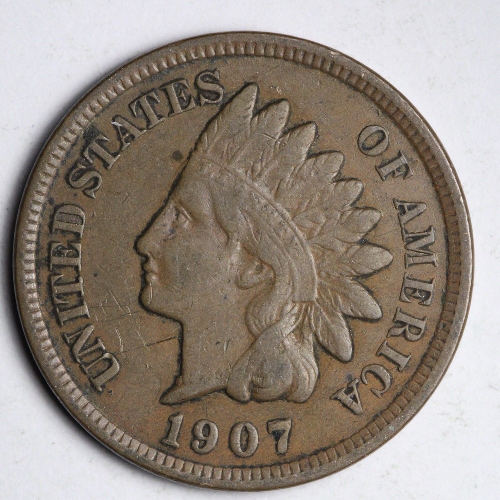 1907 Indian Head Cent Penny E183 T