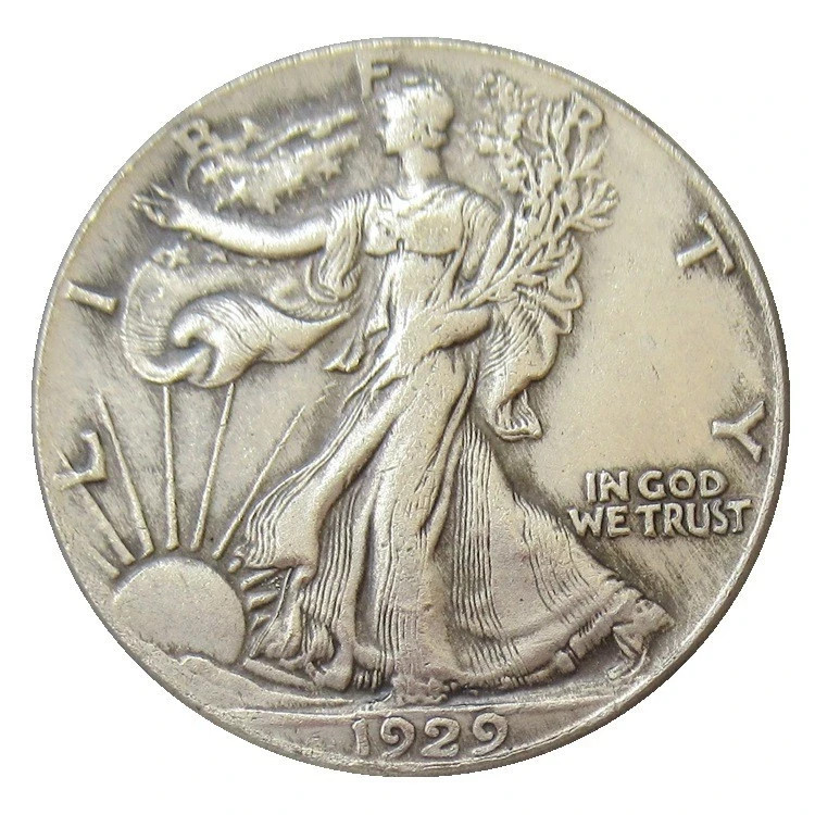 Bulk Lot of 4 1919-1929-S Half Dollar Walking Statue of Liberty Silver Coin