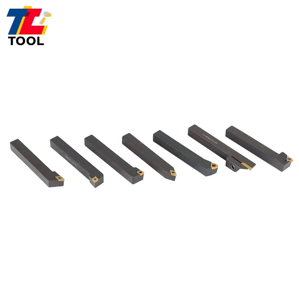 7Pc 1/2" Lathe Tool Bit Thread Insert+Holder Set Carbide Indexable Turning Tool