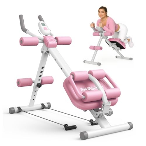 EPHESPORT AB MACHINE CRUNCH SIT-UP CORE TRAINER ADJUSTABLE BACK SUPPORT PINK
