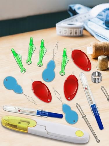 25 Pcs Needle Threaders Kit,Needle Threaders for Hand Sewing,Include Fish