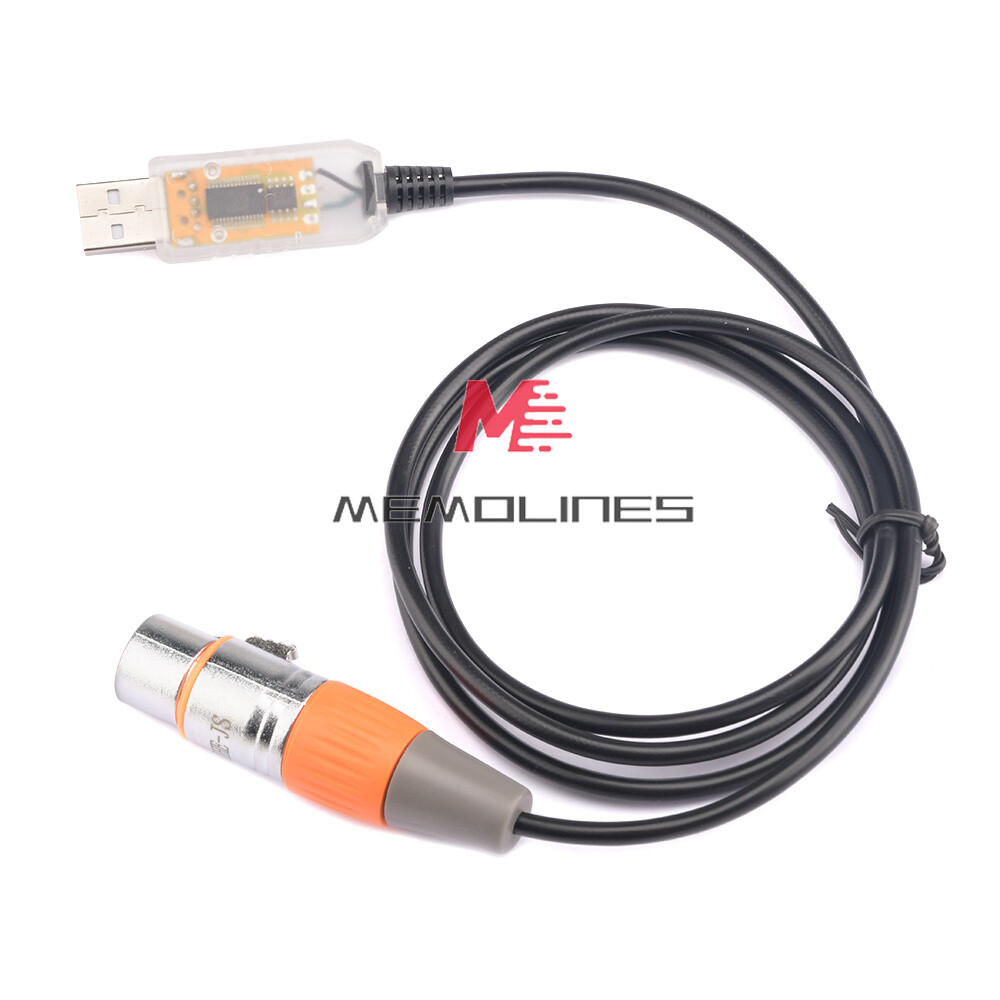 USB to DMX Interface Adapter Cable Stage Light PC DMX512 Controller Dimmer DMX