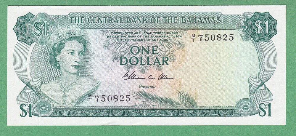 Bahamas 1 Dollar  Note  P-35a   UNCIRCULATED
