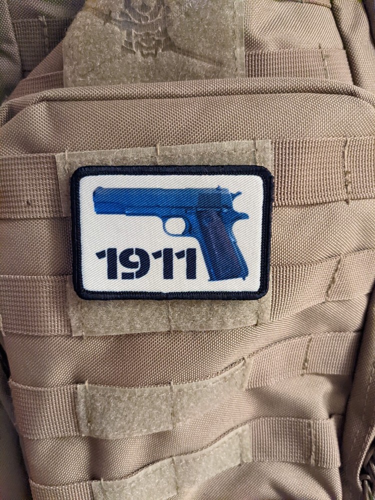 45 acp 1911 a1 pistol 2"x3" hook & loop tactical morale patch Funny