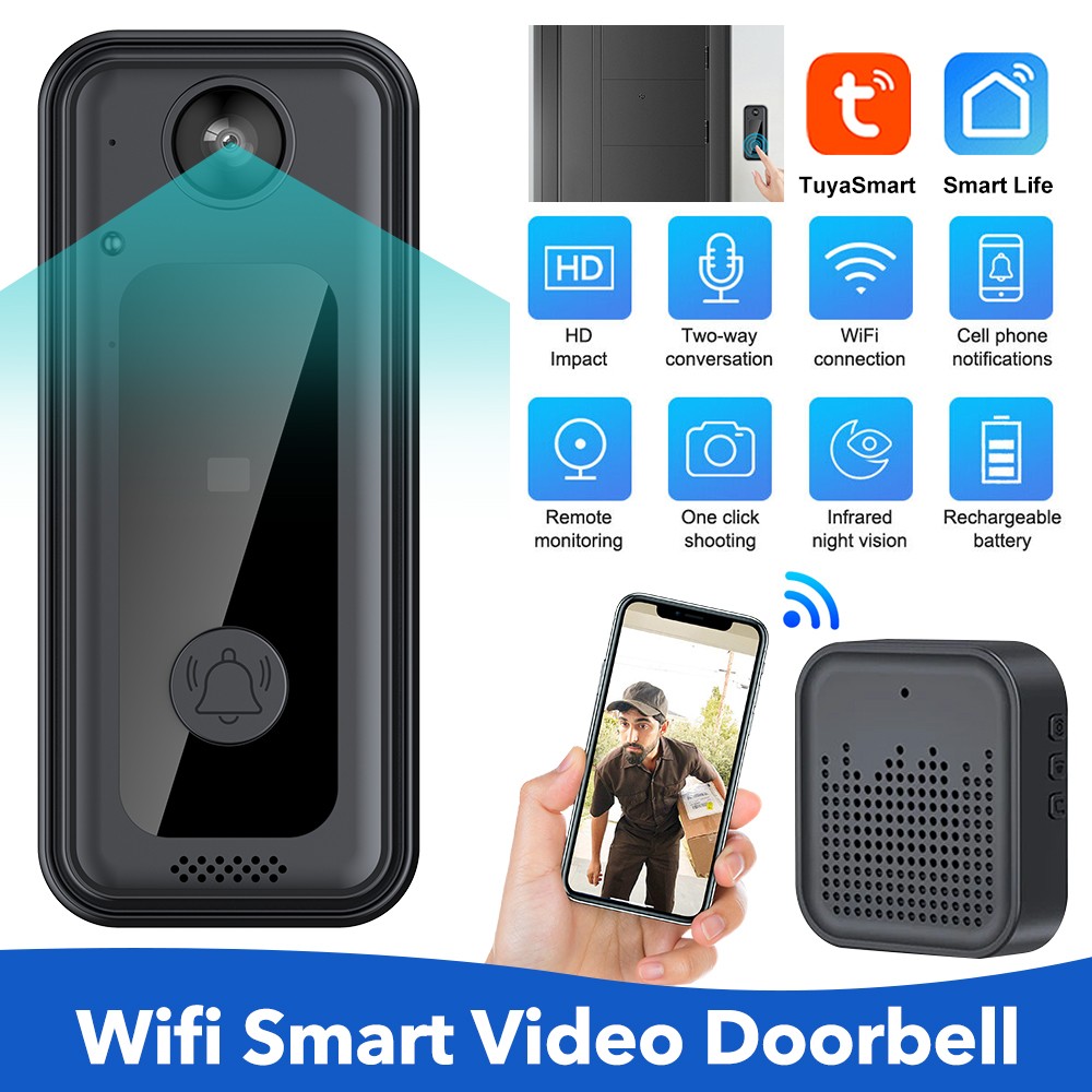 WiFi Smart Wireless Ring Doorbell Security Intercom Video Camera Door Bell Chime
