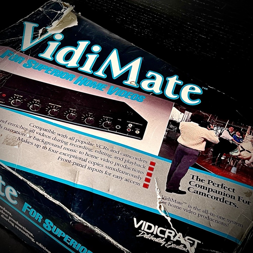 VIDICRAFT VidiMate Digital Stabilizer Opticon Processing July 1988 VDM-100