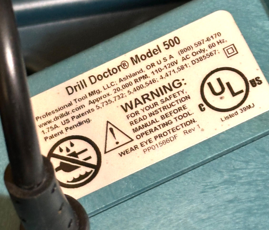 Drill Doctor Bit Sharpener Electric Grinding Stone Twist Sharping Tool Set Case