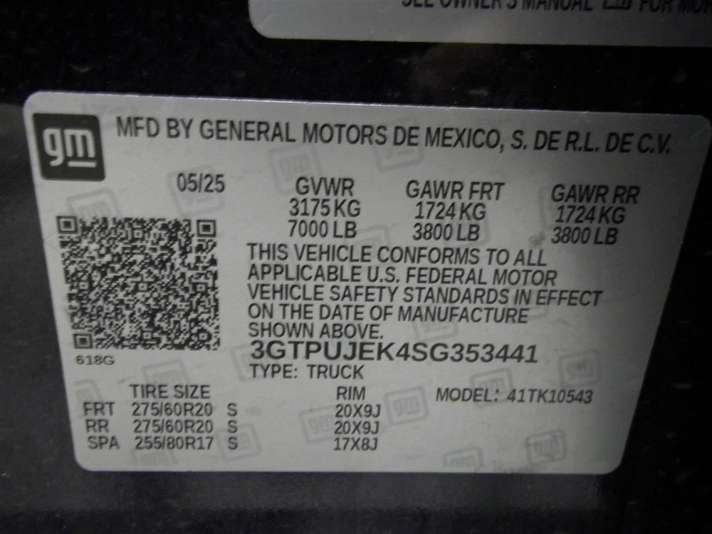 Display And Control Panel Fits 25 SIERRA 1500