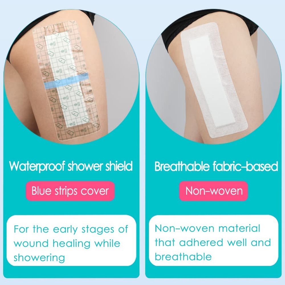 Breathable Knee Replacement Surgery Adhesive Island Wound Dressing Extra Larg...