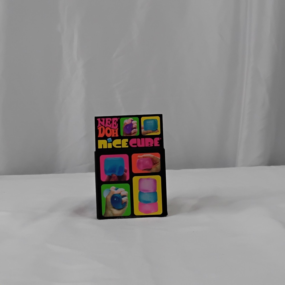 NEW Nee Doh Nice Cube Super Solid Squish Purple Sensory Toy Needoh Squishy