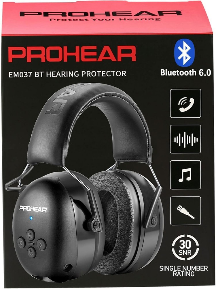 Auriculares protección ruido Bluetooth 30dB batería larga