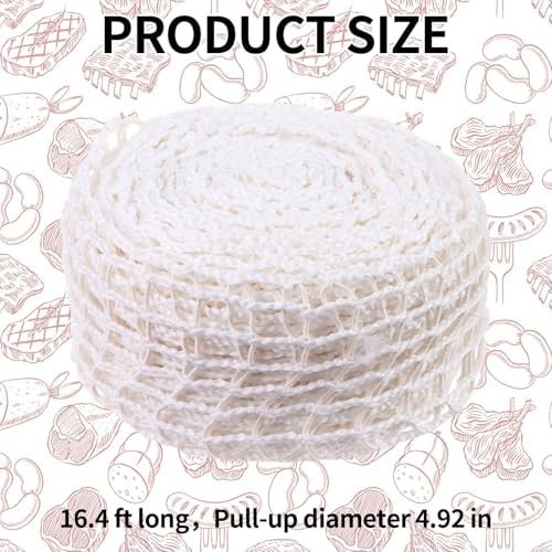 Elastic meat netting roll for cooking smoking