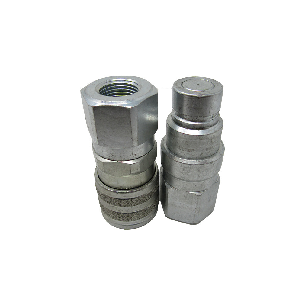 1/2 NPT Flat Face Hydraulic Quick Connect Couplers Coupling Loader Fits Bobcat