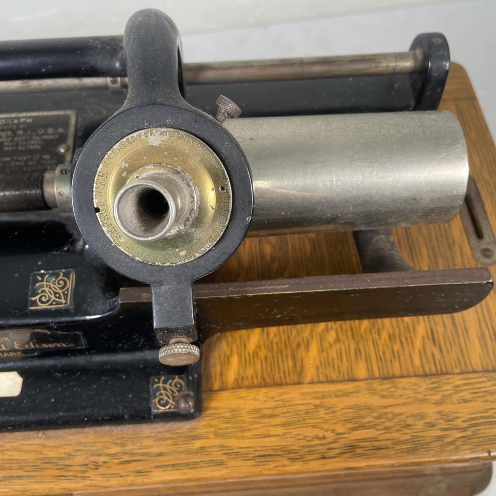 Antique Edison Home Model Cylinder Phonograph Untested