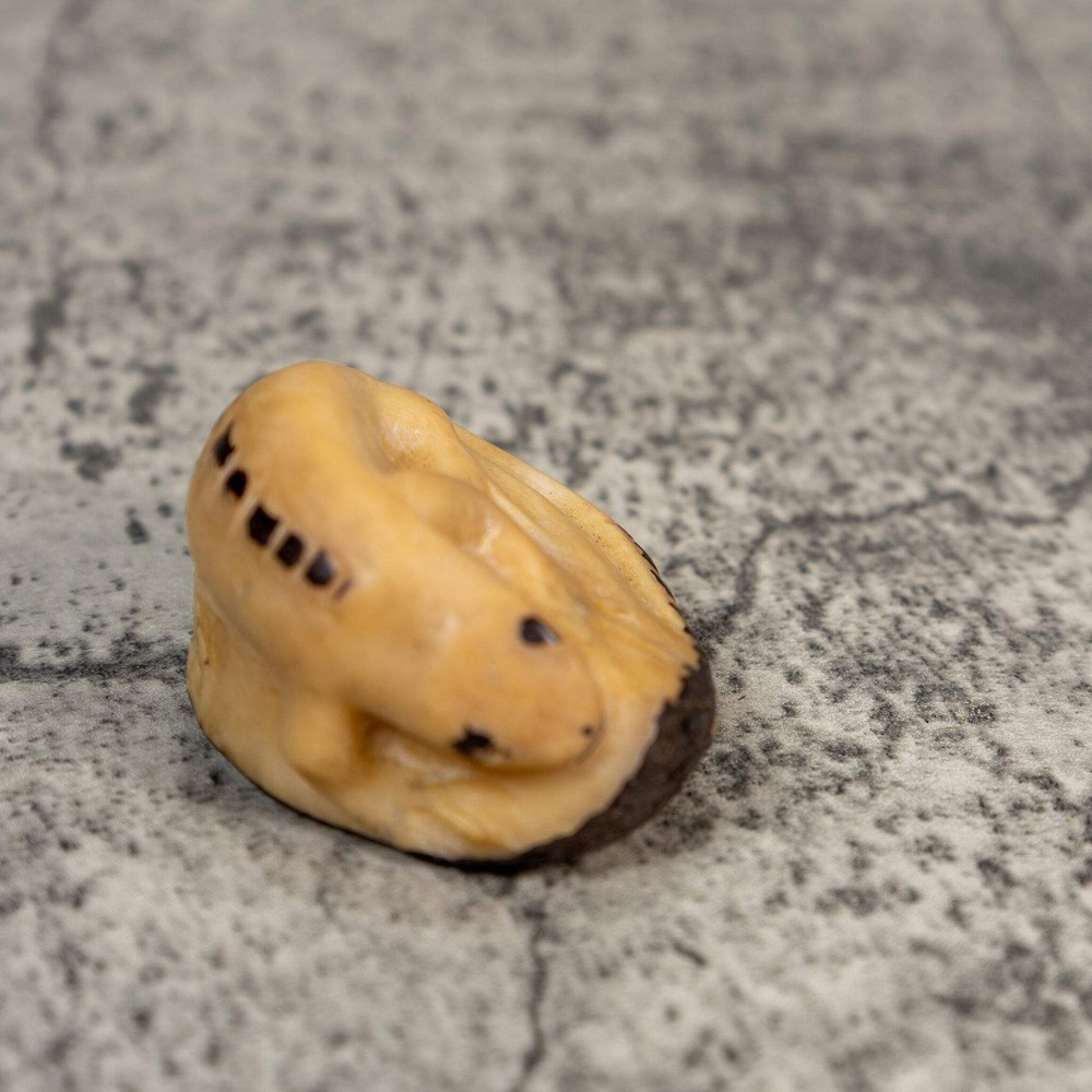 Vintage Gecko Lizard Tagua Carving