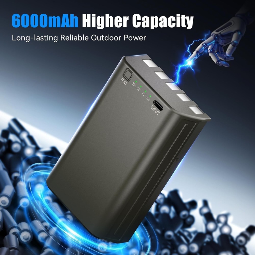 6000mAh Replacement Battery for Stealth Cam Trail Cam – 2 Pack for MAX Models