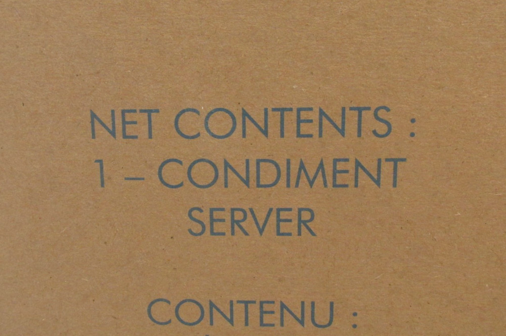 2014 Avon Striped Ceramic Condiment Server - 4 Sections