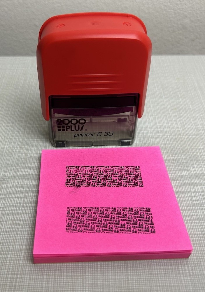 2000 Plus Printer C 50 Custom Stamp Kit Heavy Duty Black/black Ink Security