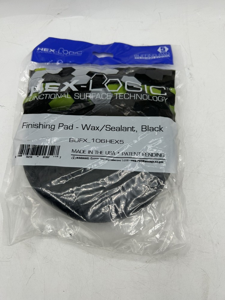 5 Inch Sponge Hex-Logic Buffing finishing waxing pad usa made Hook And Loop #a