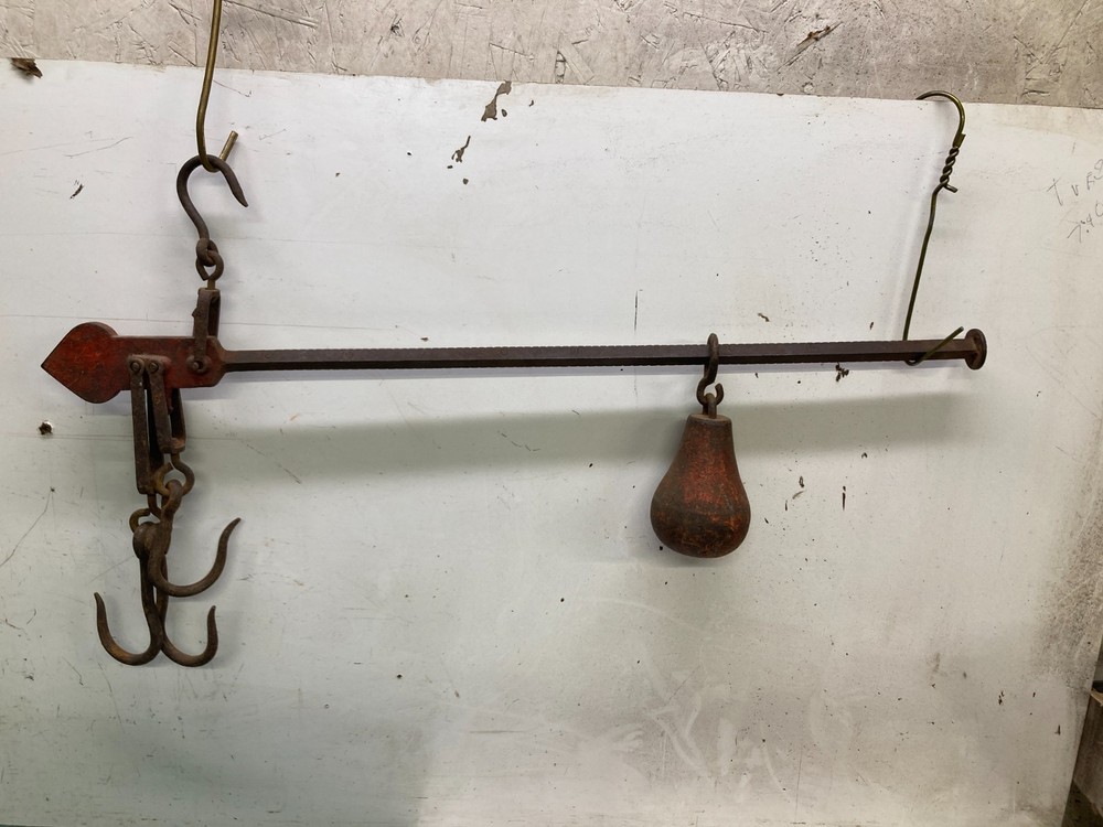 Vintage Steelyard Balance, Hanging Scale, Farm Scale