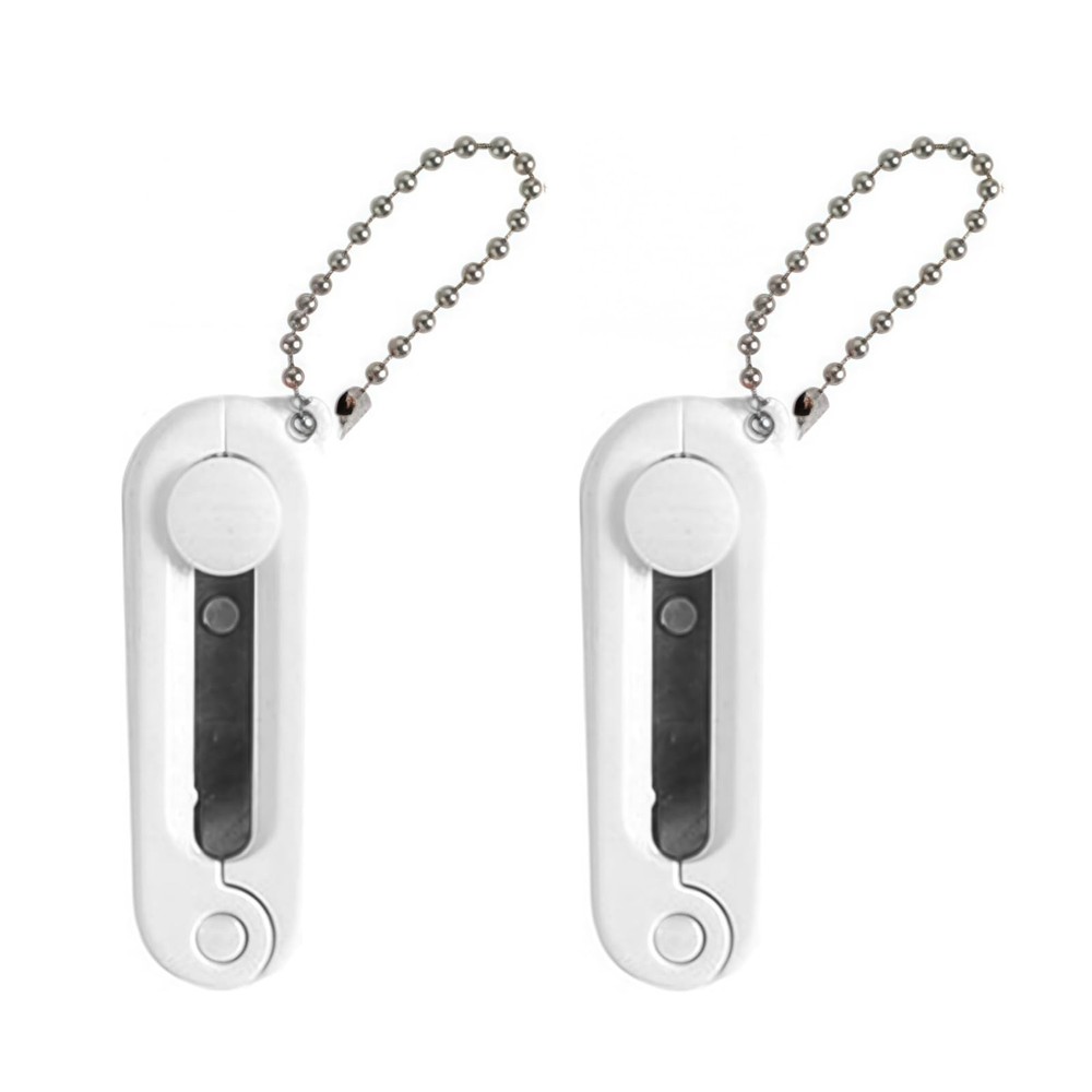 2Pcs White Folding Scissors Safe Portable Travel Scissors Foldable Telescopic...