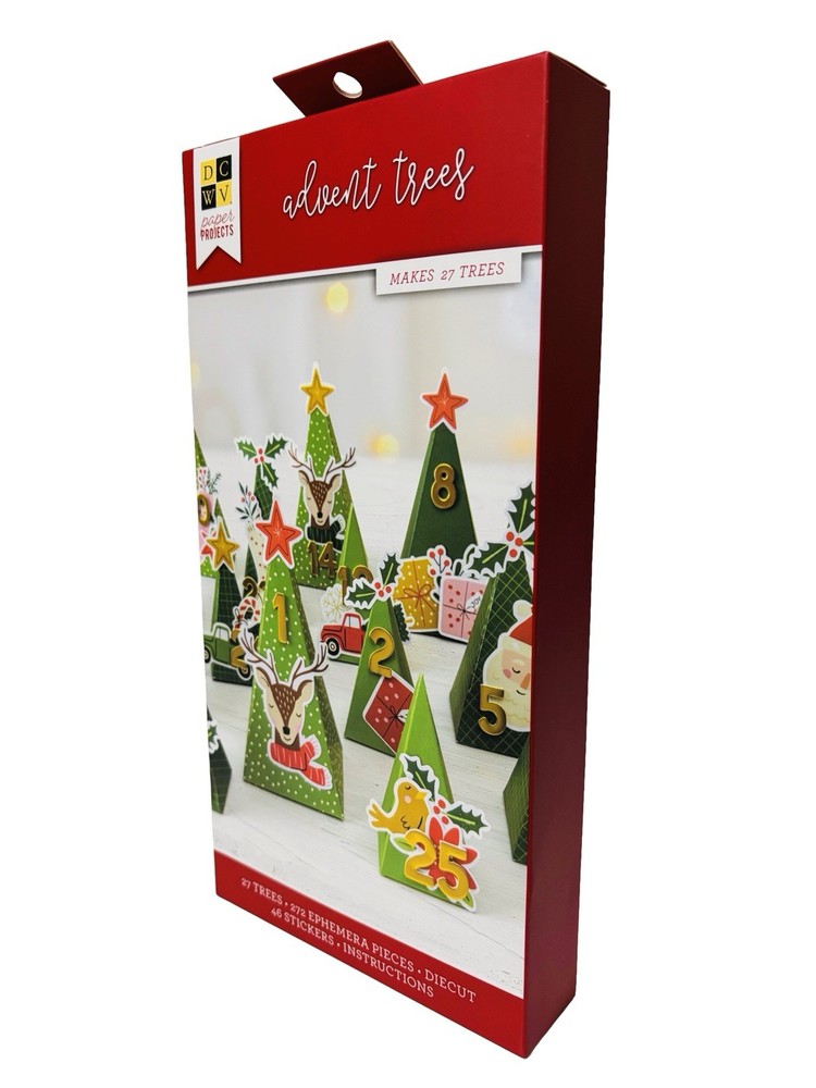 DCWV Paper Projects Advent Trees Kit - Makes 27 Christmas Countdown Trees - NEW