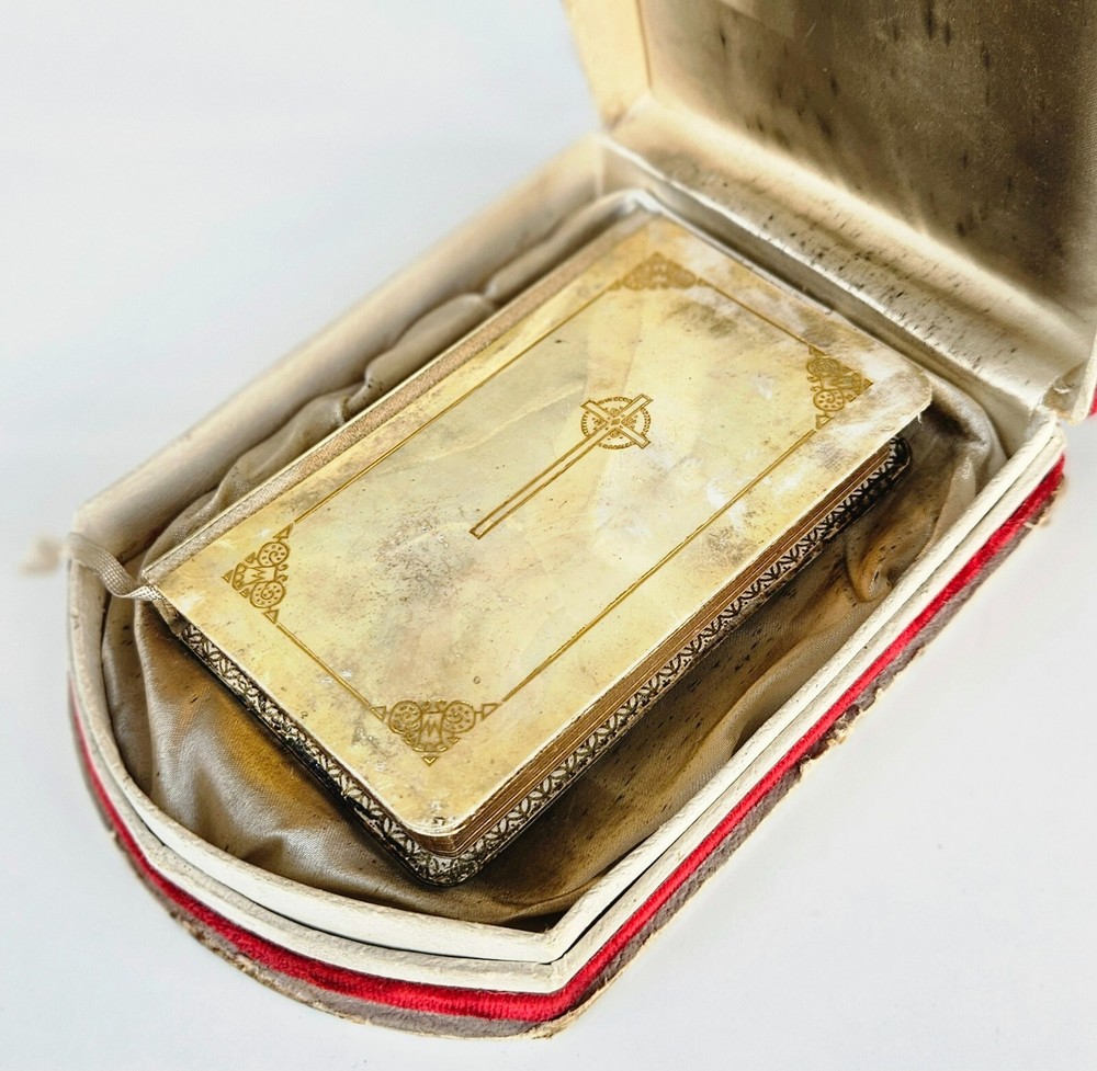 Antique 1920s Celluloid Prayer Book & Original Box