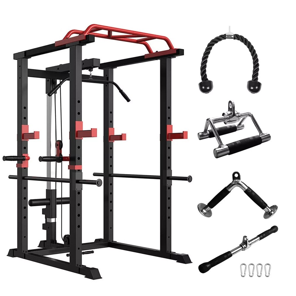 Squat Rack Power Cage Stands Gym Equipment 1000-Pound Capacity Exercise Olympic