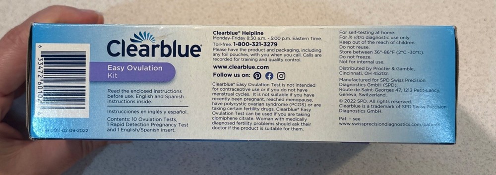 Clearblue Easy Ovulation Kit 20 Ovulation Tests 2 Pregnancy Tests 99% Accurate