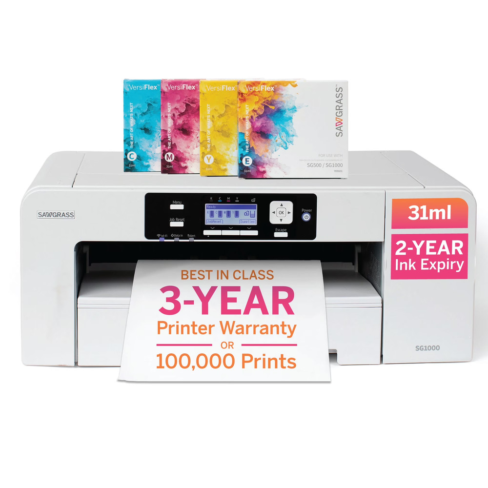 SG1000 Versiflex beyond Sublimation Printer Bundle, Innovative Inks & Light H...