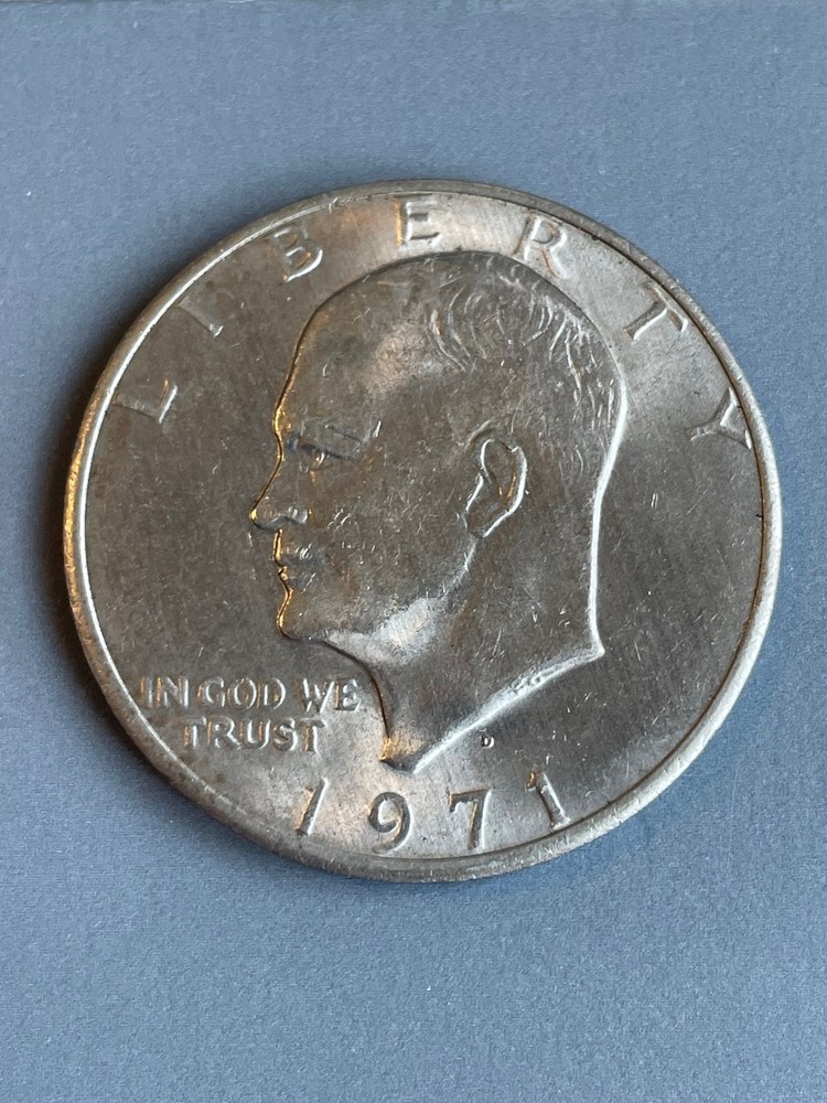 1971 D Eisenhower Ike Dollar-- Nice Mint Luster & Toning-- Great Condition!