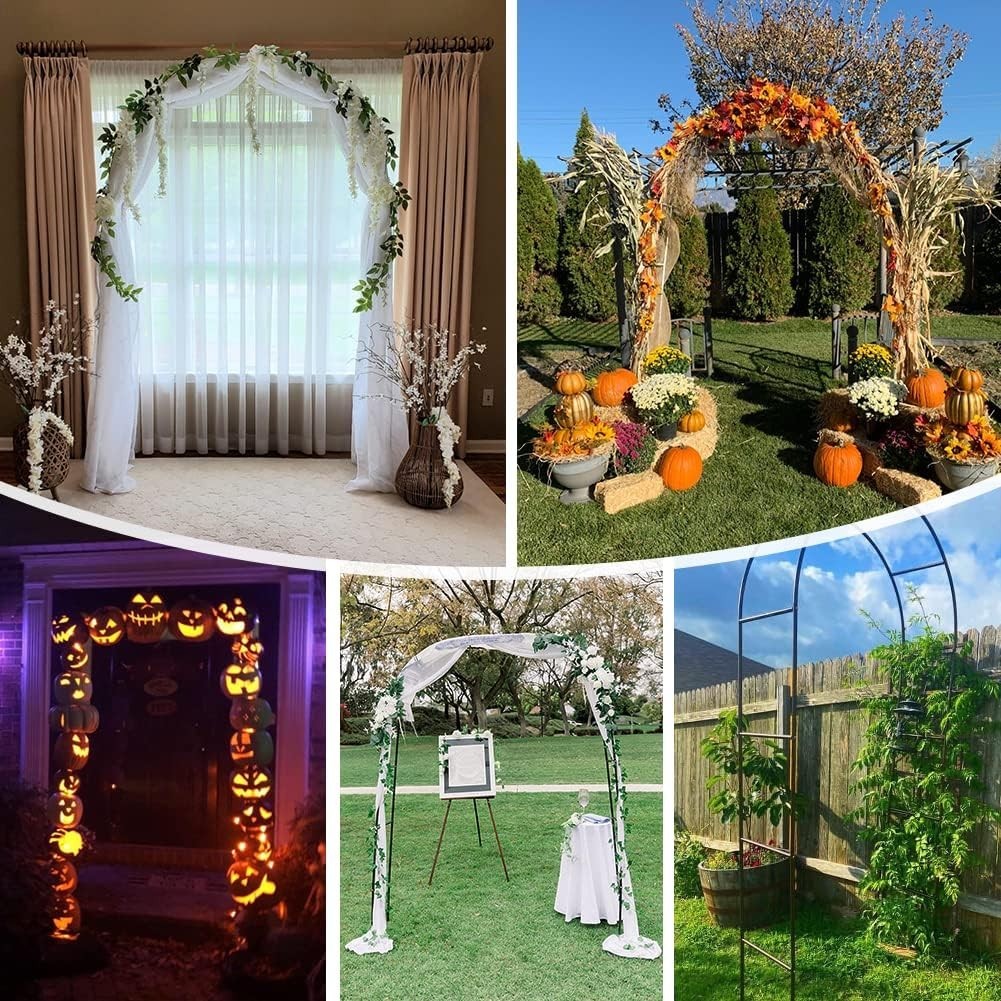 7.9 Ft Arco De Metal Para Decoracion Boda Flores Jardin Rosas Trepadoras Plantas