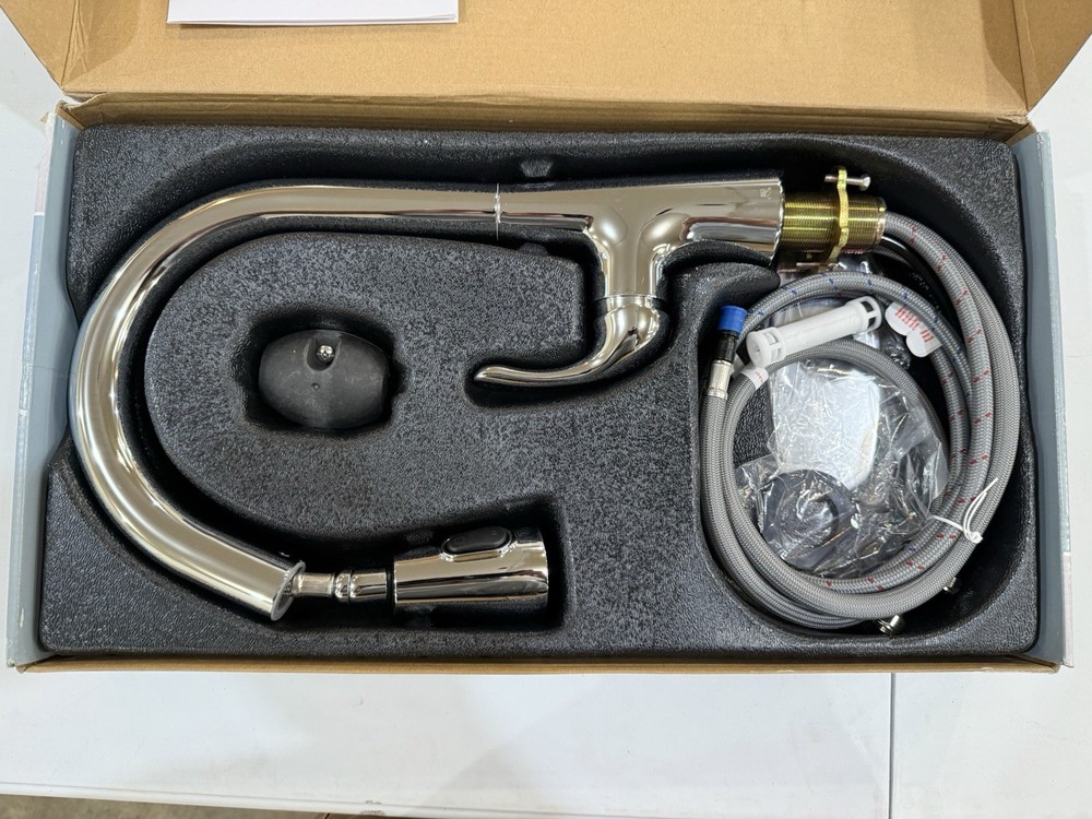 Glacier Bay Clare Single Handle Pull Down Laundry Utility Faucet in Chrome