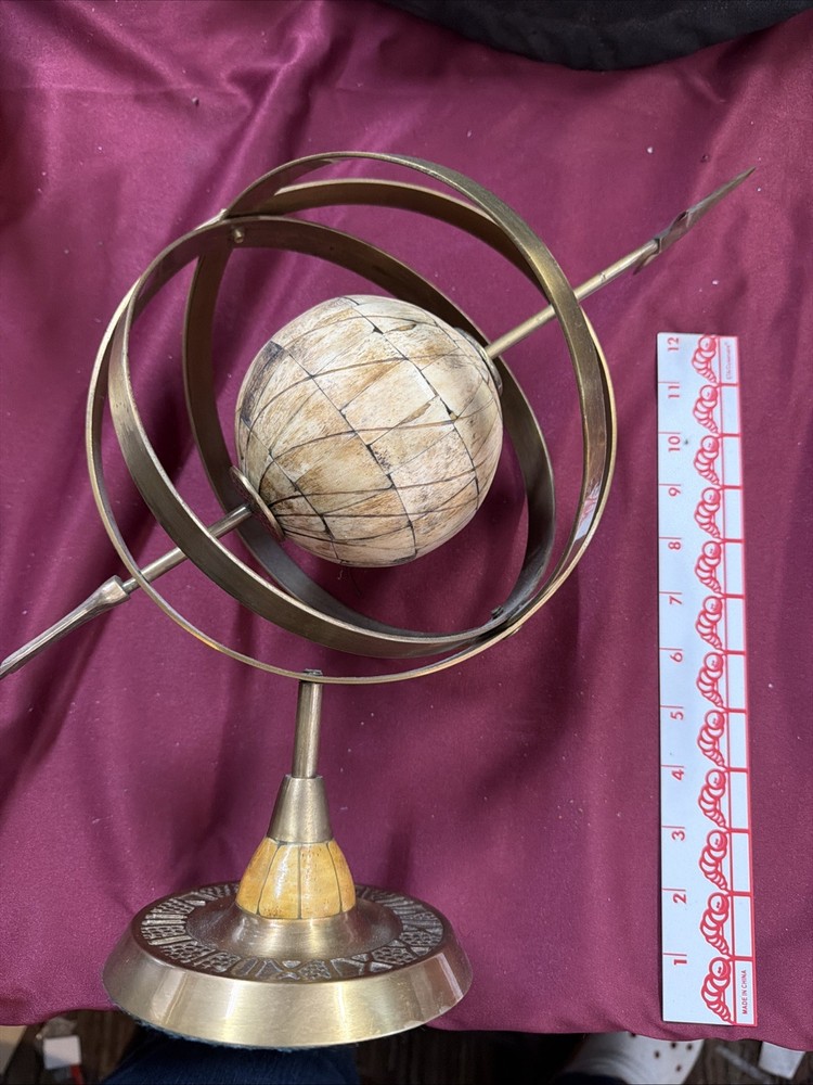 Vintage Military Sphere Metal Globe