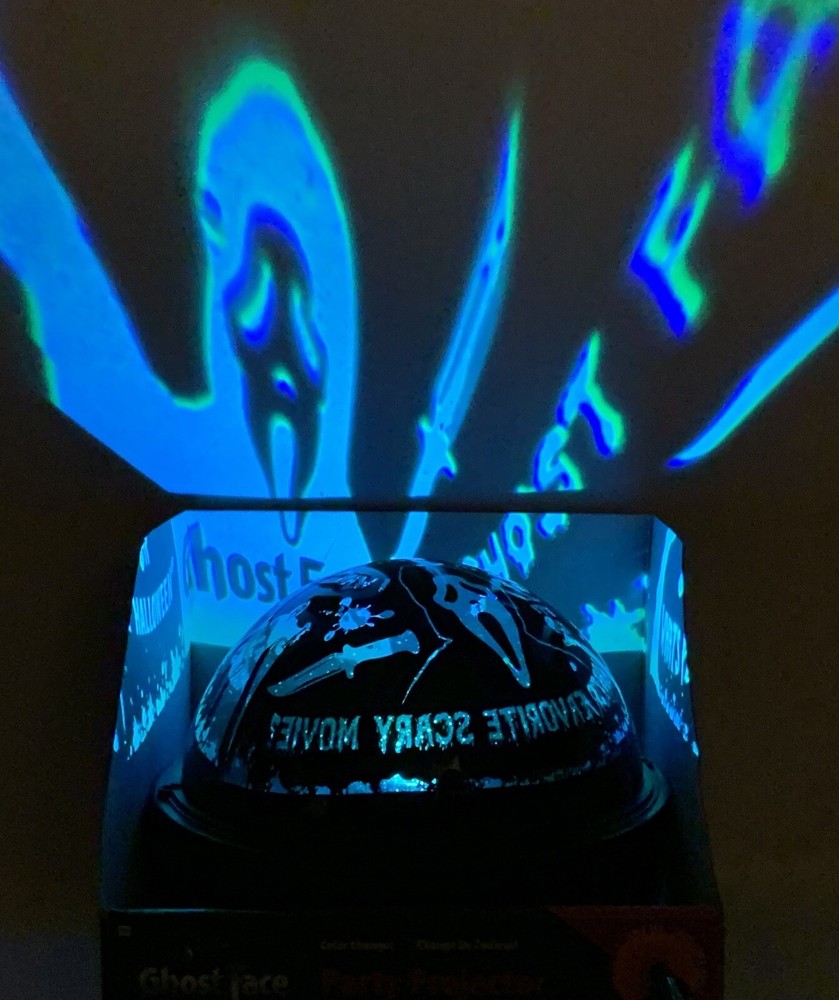 SCREAM Ghost Face Shadow Lights Color Changing Lights Show 10 ft Party Projector