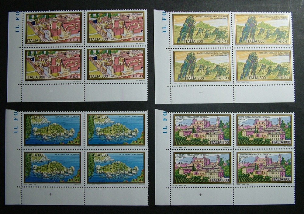 2000 4 X Tourist Quartina Mnh