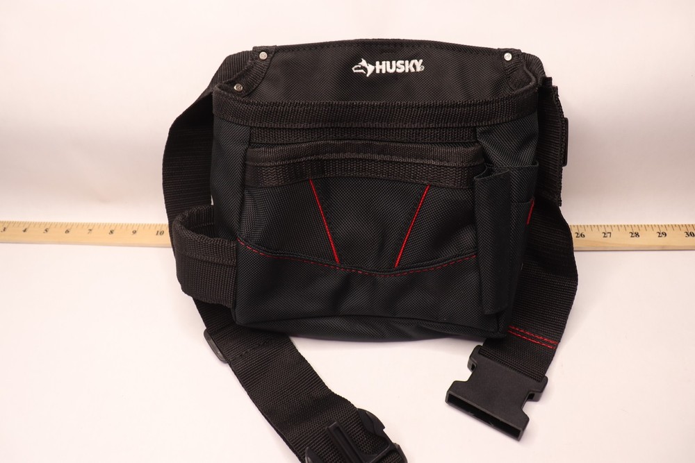 Husky 6-Pocket Black Tool Belt Pouch