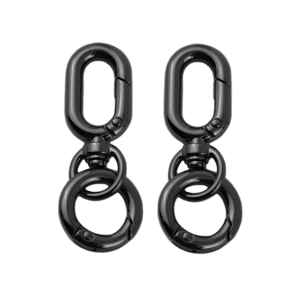 Double Opening Metal Spring Snap Hooks Clip,Trigger Spring Keyring Buckle for...