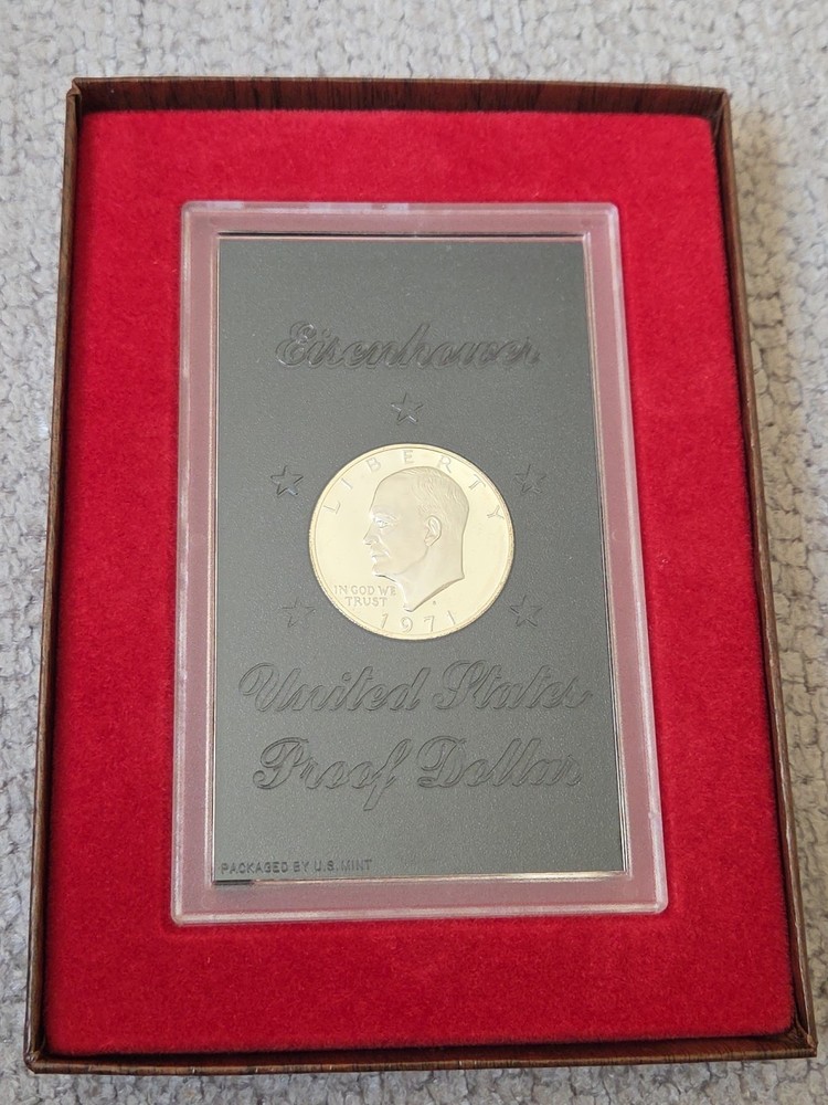 1971 S Eisenhower Dollar 40% Silver Proof w/ Box