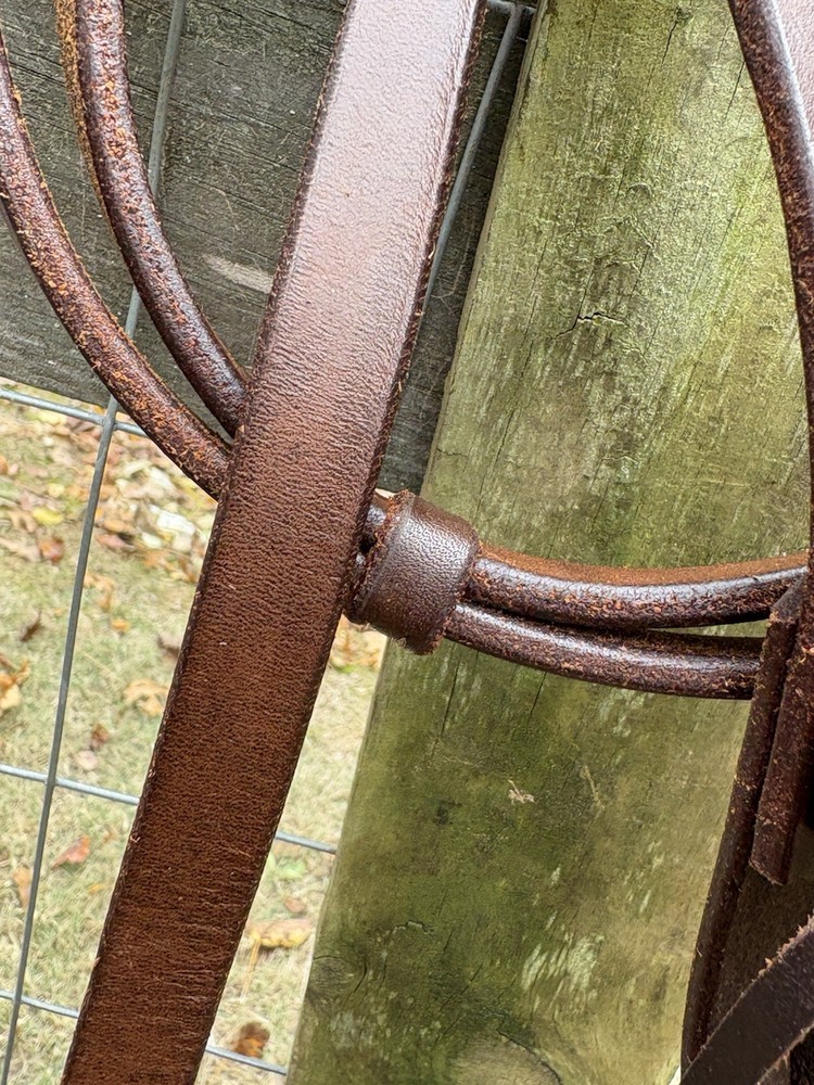 Western Soft And Supple Oiled Top Grain Leather 8’ Split Reins Loop Bit Ends