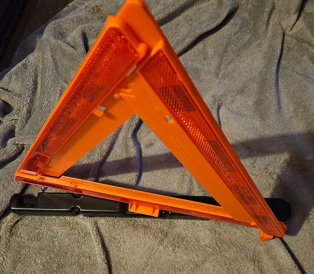 Emergency Warning Triangle Reflector Roadside Sign Safety With Case OEM
