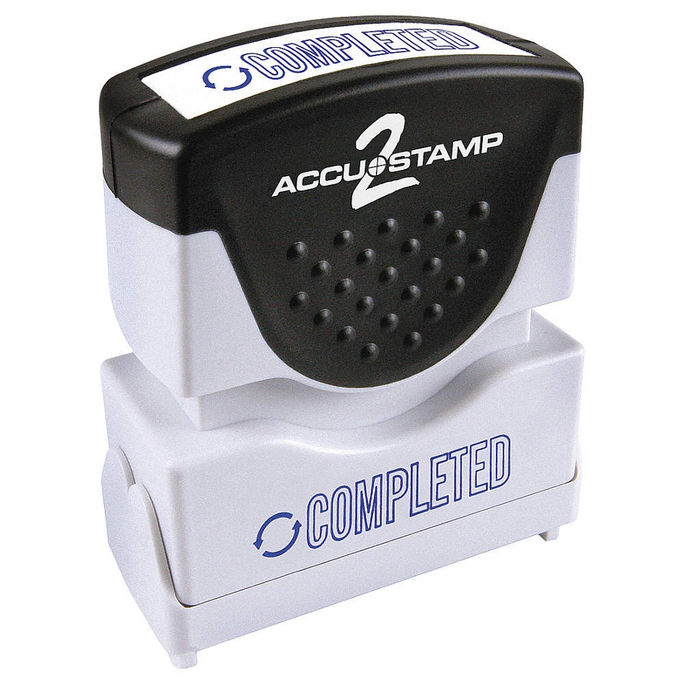 ACCUSTAMP 2 038847 Message Stamp,Completed 4XRG6
