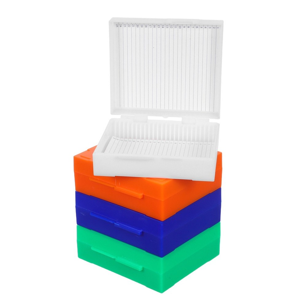 4 Pcs Microscope Accessories Slide Case Plastic Rectangle Holder Container