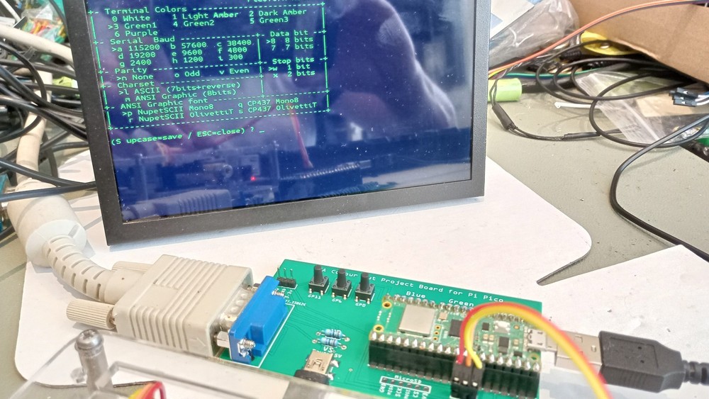 Colour VGA Output & Serial Terminal & SD Card Project for Raspberry Pi Pico- Kit
