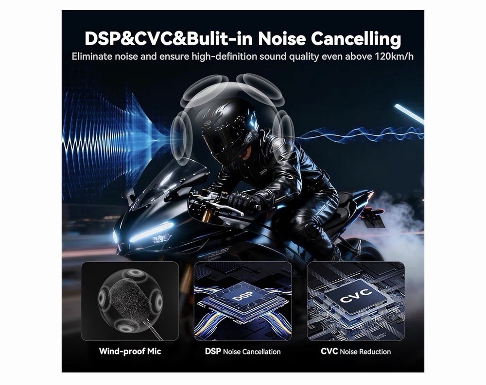 XGP X10 10 Riders Group Mesh Motorcycle Intercom