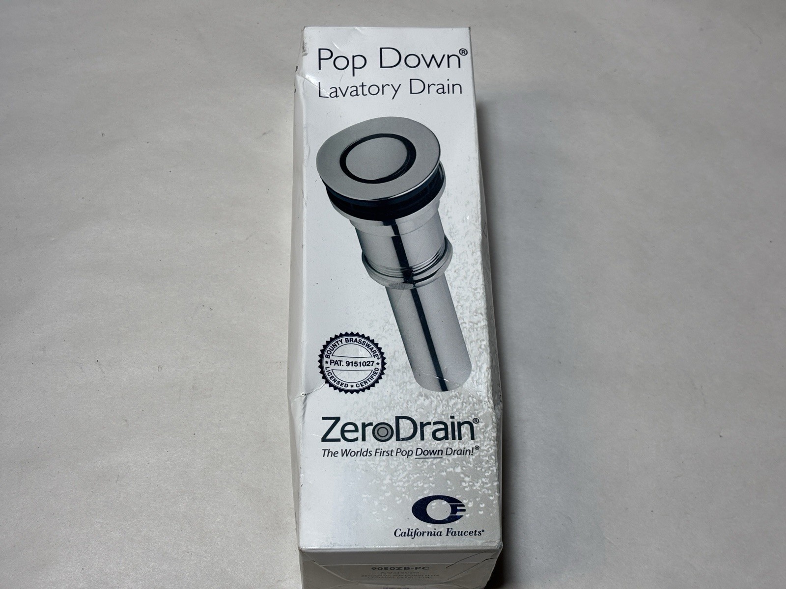 CALIFORNIA FAUCETS ZeroDrain 2-1/4" Pop Down Lavatory Drain Polished Chrome