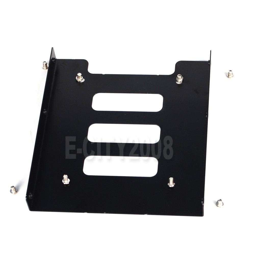 2pcs 2.5 to 3.5 Inch HDD SSD Mounting Kit Adapter Bracket SATA Data Power Cable