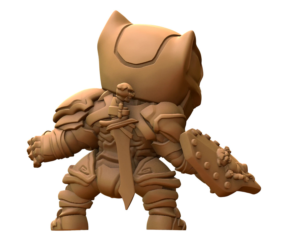 Capsule Chibi - Black Panther Knight (Hammer Shield)