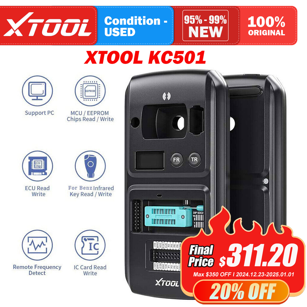 XTOOL USED KC501 Car K^ey Programmer Read Write EEPROM MCU Infrared For Benz