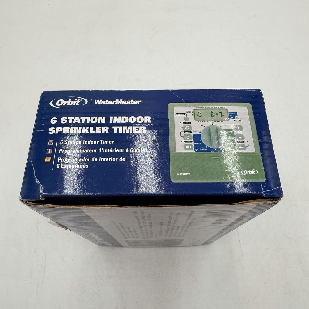 Orbit WaterMaster 6 Station Dual Program Sprinkler Timer Model 57196 - New
